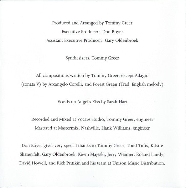 Tommy Greer - Angel's Kiss (CD) - Discogs image 5