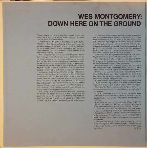 Wes Montgomery - Down Here On The Ground (LP) - Discogs image 2