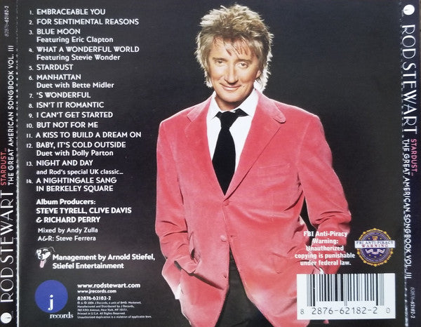 Rod Stewart - Stardust... The Great American Songbook Volume III (CD) - Discogs image 2