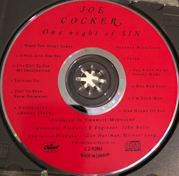 Joe Cocker - One Night Of Sin (CD) - Discogs image 3
