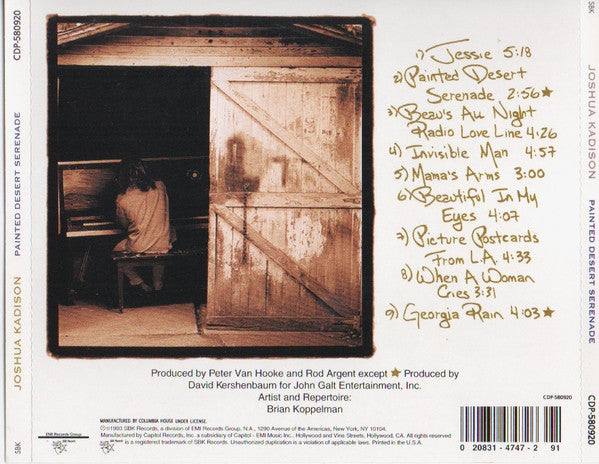 Joshua Kadison - Painted Desert Serenade (CD) - Discogs image 2
