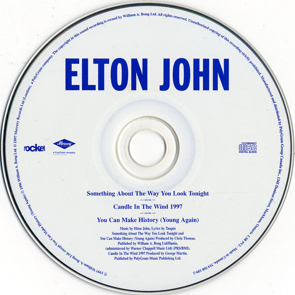 Elton John - Something About The Way You Look Tonight / Candle In The Wind 1997 (CD) - Discogs image 3