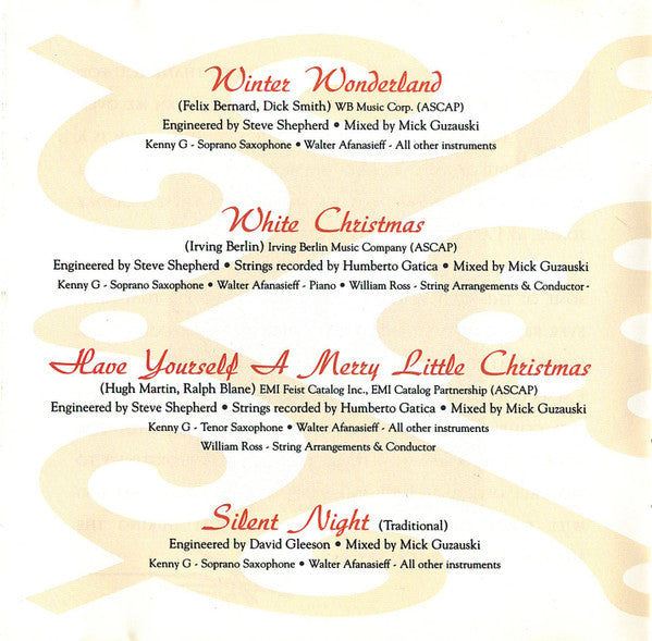 Kenny G (2) - Miracles - The Holiday Album (CD) - Discogs image 6