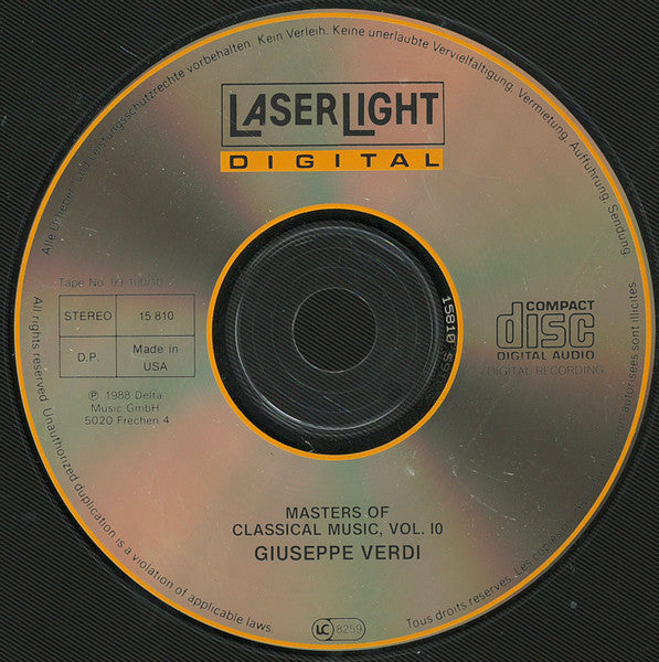 Giuseppe Verdi - Masters Of Classical Music, Vol.10: Verdi (CD) - Discogs image 3