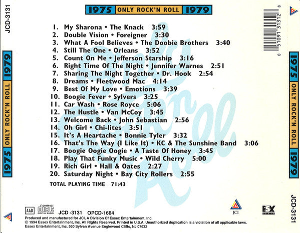 Various - 1975 - Only Rock 'N Roll - 1979 (CD) - Discogs image 2