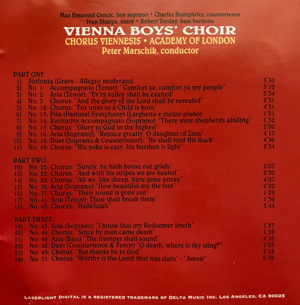 Die Wiener Sängerknaben - Messiah Highlights (CD) - Discogs image 6