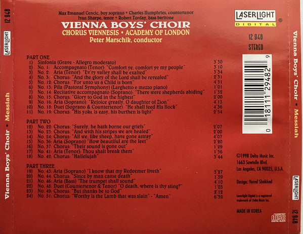 Die Wiener Sängerknaben - Messiah Highlights (CD) - Discogs image 2