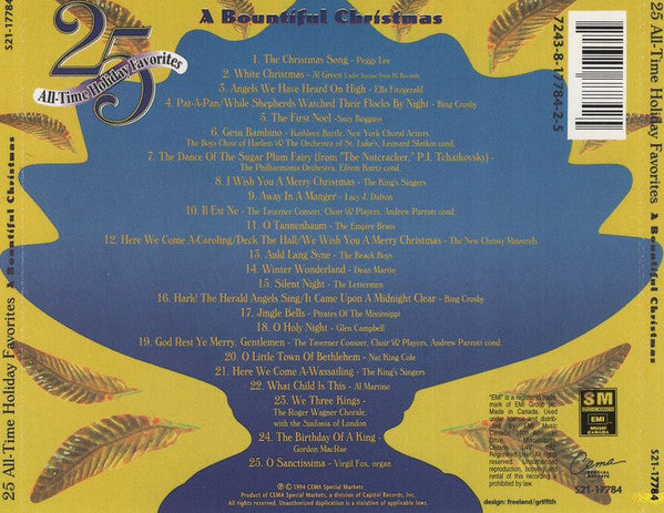 Various - 25 All-Time Holiday Favorites - A Bountiful Christmas (CD) - Discogs image 2