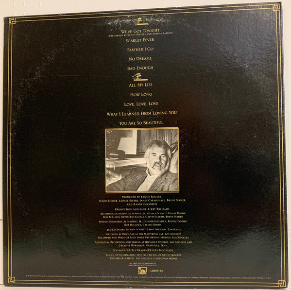 Kenny Rogers - We've Got Tonight (LP) - Discogs image 2