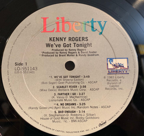 Kenny Rogers - We've Got Tonight (LP) - Discogs image 3