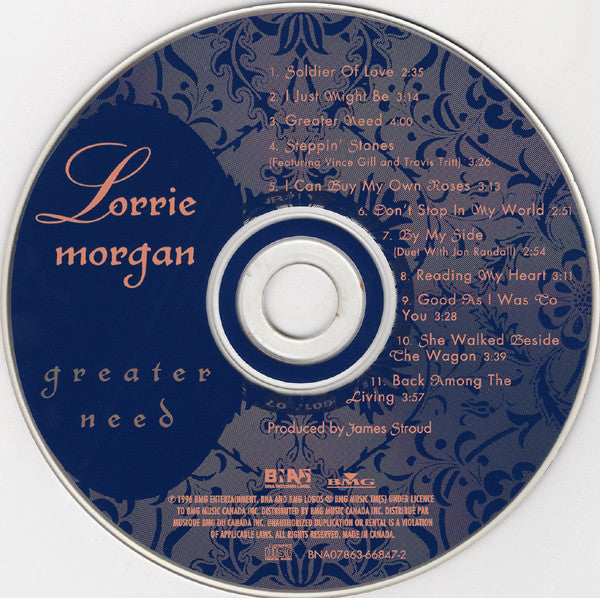 Lorrie Morgan - Greater Need (CD) - Discogs image 3