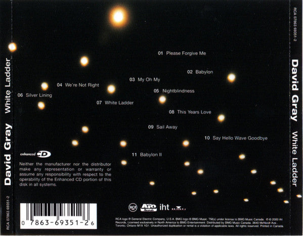 David Gray - White Ladder (CD) - Discogs image 2
