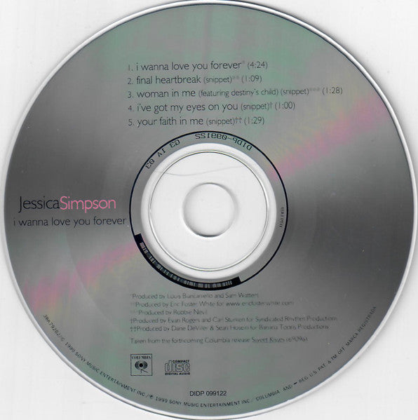 Jessica Simpson - I Wanna Love You Forever (CD) - Discogs image 3