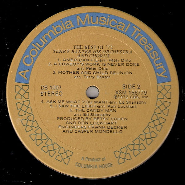Terry Baxter His Orchestra & Chorus - The Best Of '72 (3xLP) - Discogs image 3