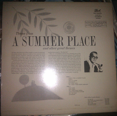 Billy Vaughn And His Orchestra - Theme From A Summer Place (LP) - Discogs image 2