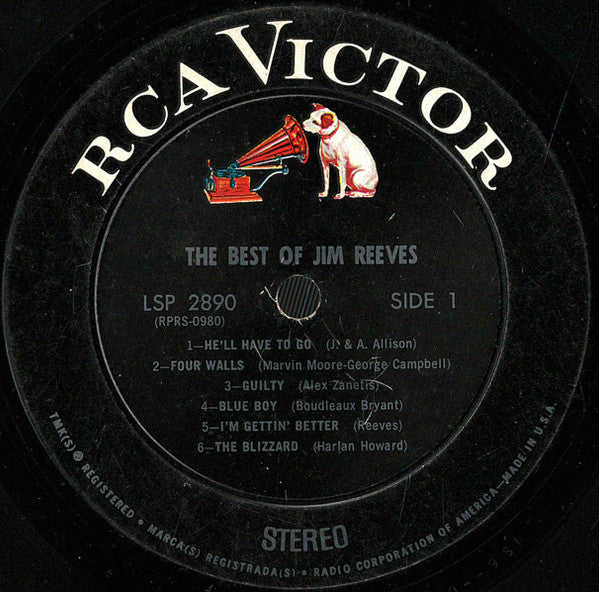 Jim Reeves - The Best Of Jim Reeves (LP) - Discogs image 3