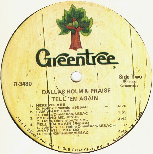 Dallas Holm & Praise - Tell 'Em Again (LP) - Discogs image 4
