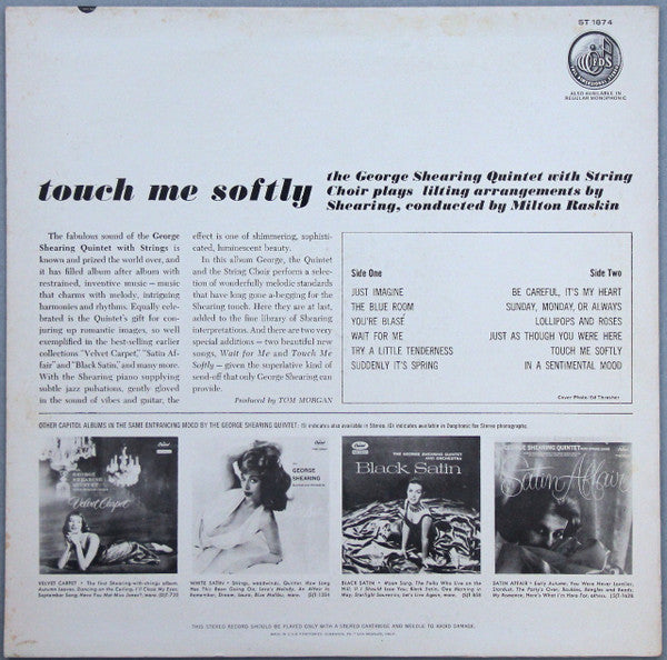 George Shearing Quintet, The - Touch Me Softly (LP) - Discogs image 2
