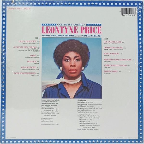 Leontyne Price, National Philharmonic Orchestra, Charles Gerhardt - God Bless America (LP) - Discogs image 2