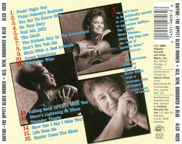 Saffire -The Uppity Blues Women - Old, New, Borrowed & Blue (CD) - Discogs image 2