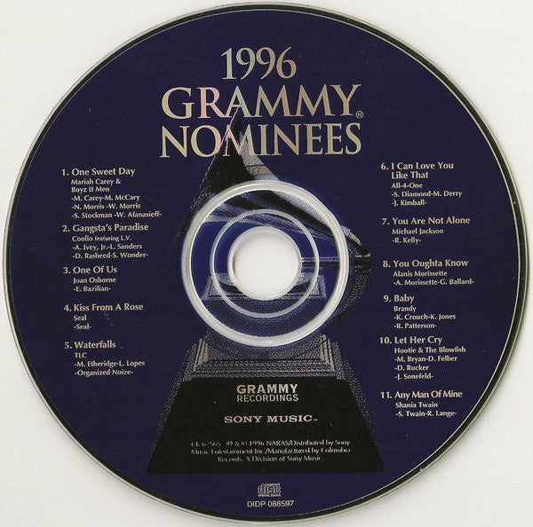 Various - 1996 Grammy Nominees (CD) - Discogs image 3