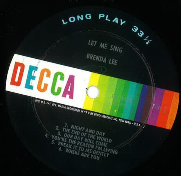Brenda Lee - ... "Let Me Sing" (LP) - Discogs image 3