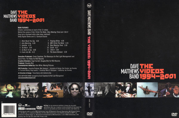 Dave Matthews Band - The Videos 1994-2001 (DVD) - Discogs image 3