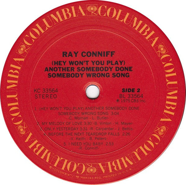 Ray Conniff - Another Somebody Done Somebody Wrong Song (LP) - Discogs image 4