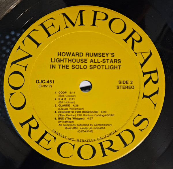 Howard Rumsey's Lighthouse All-Stars - In The Solo Spotlight!* (LP) - Discogs image 4