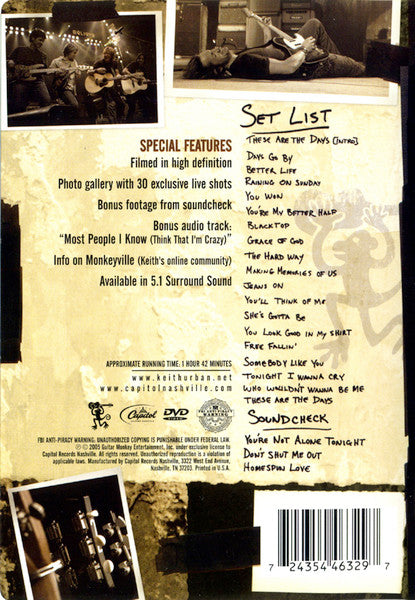 Keith Urban - Livin' Right Now (DVD) - Discogs image 2