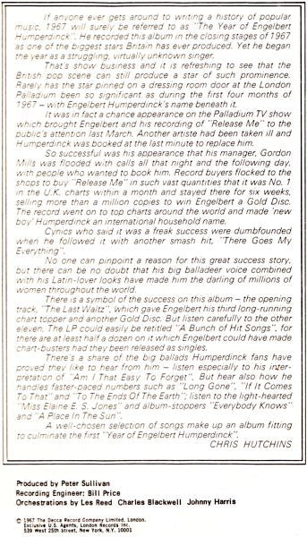 Engelbert Humperdinck - The Last Waltz (LP) - Discogs image 6