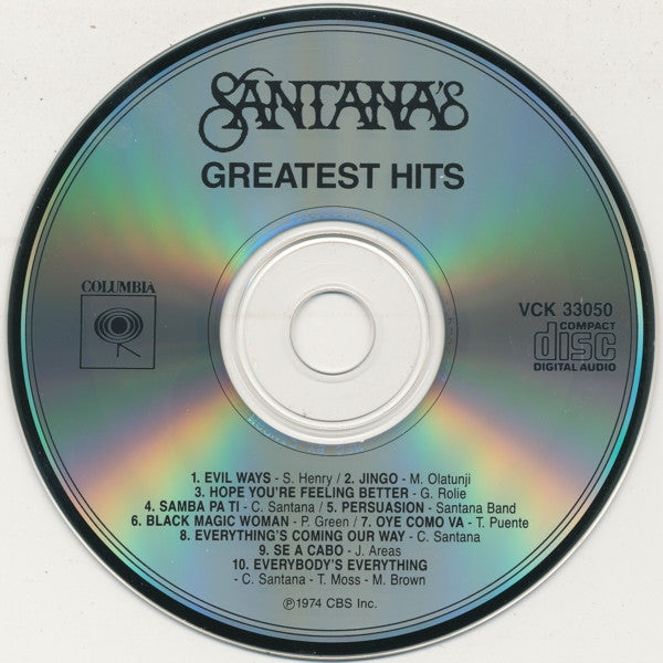 Santana - Santana's Greatest Hits (CD) - Discogs image 3