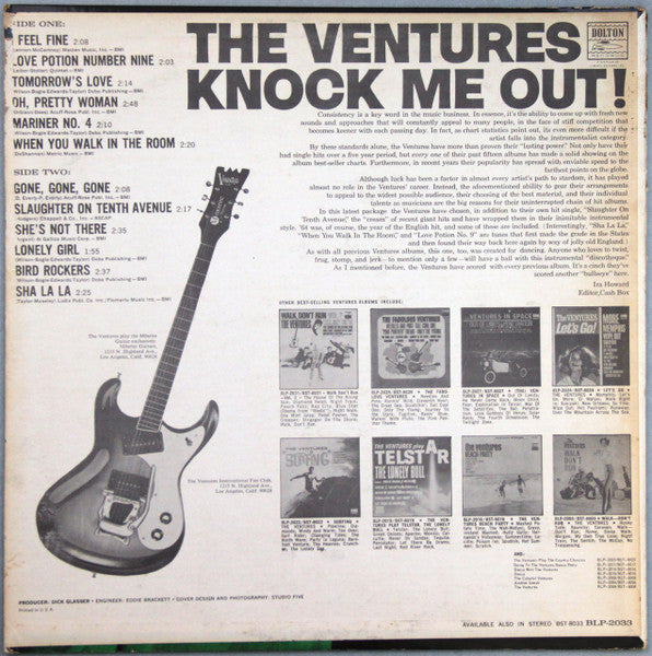 Ventures, The - Knock Me Out! (LP) - Discogs image 2