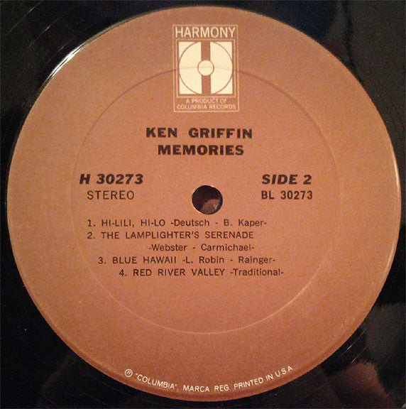 Ken Griffin (2) - Memories (LP) - Discogs image 3