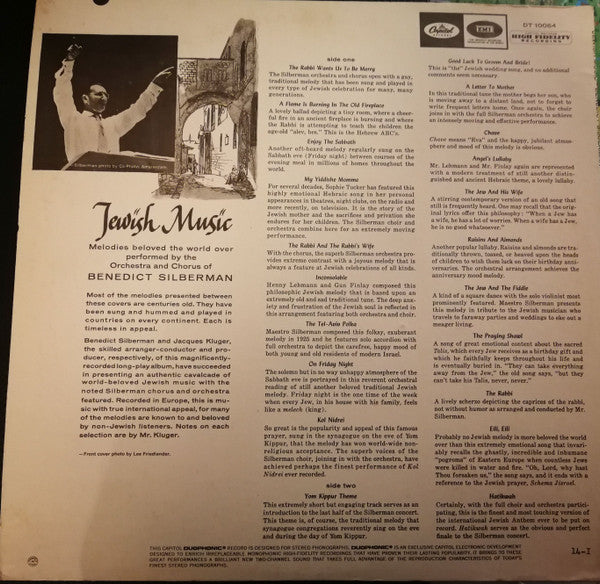 Benedict Silberman His Chorus & Orchestra - Jewish Music (LP) - Discogs image 2