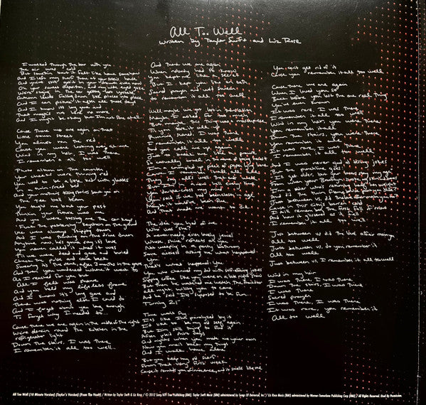 Taylor Swift - Red (Taylor's Version) (4xLP) - Discogs image 2