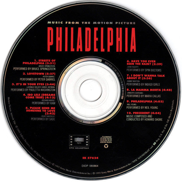 Various - Philadelphia (Music From The Motion Picture) (CD) - Discogs image 4