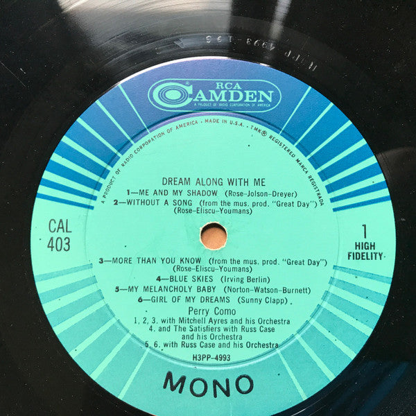 Perry Como - Dream Along With Me (LP) - Discogs image 3