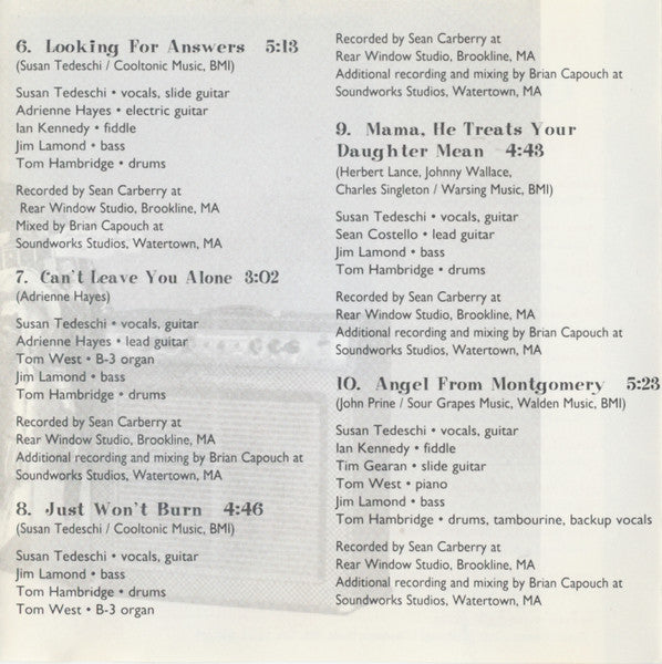 Susan Tedeschi - Just Won't Burn (CD) - Discogs image 5