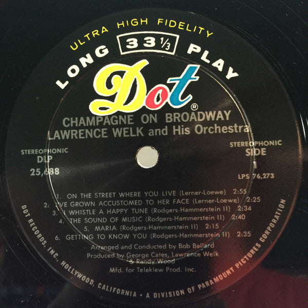 Lawrence Welk - Champagne On Broadway (LP) - Discogs image 3