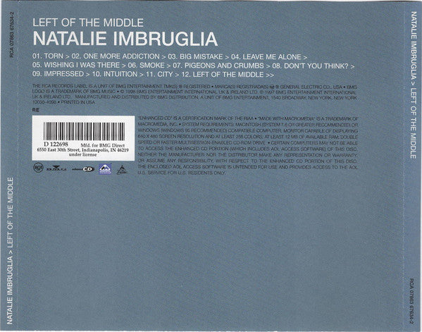Natalie Imbruglia - Left Of The Middle (CD) - Discogs image 2