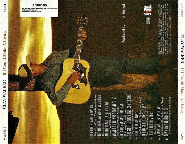 Clay Walker - If I Could Make A Living (CD) - Discogs image 2