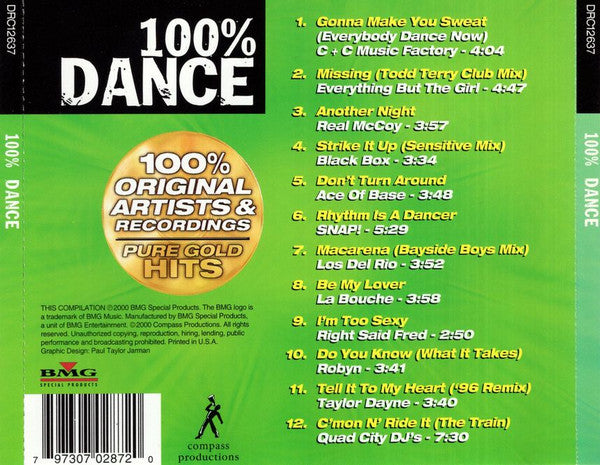 Various - 100% Dance (CD) - Discogs image 2