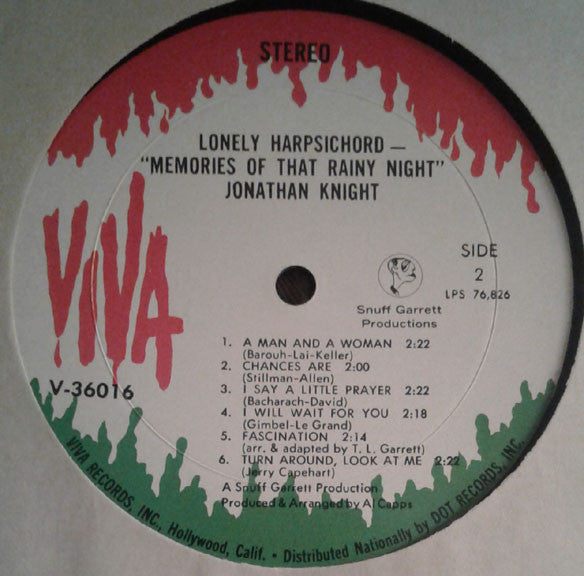 Jonathan Knight (3) - Lonely Harpsichord Memories Of That Rainy Night (LP) - Discogs image 3