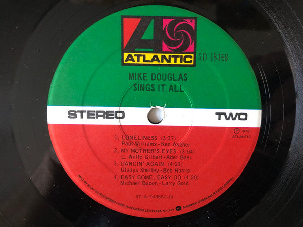 Mike Douglas - Sings It All (LP) - Discogs image 3
