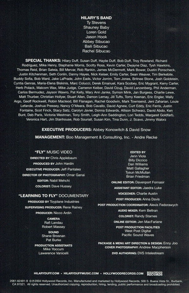 Hilary Duff - Learning To Fly: Creating The Video And Concert (DVD) - Discogs image 5