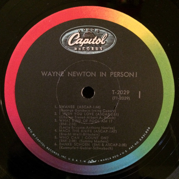 Wayne Newton - In Person! (LP) - Discogs image 3