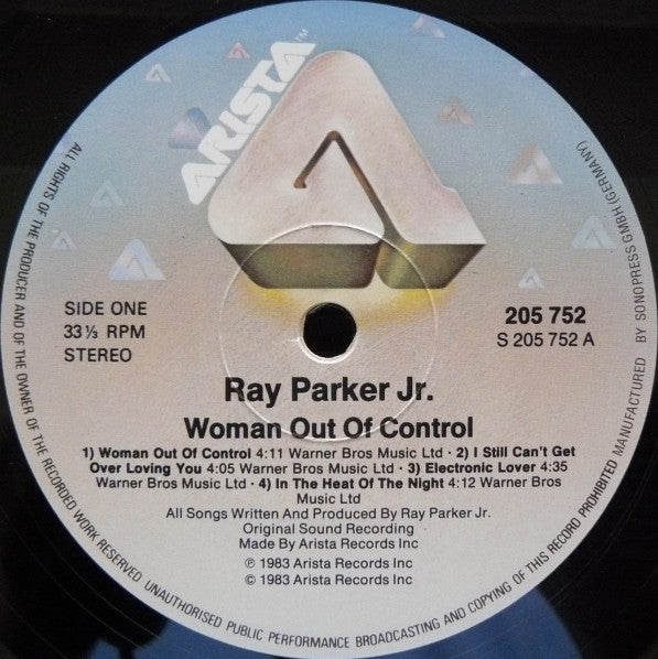 Ray Parker Jr. - Woman Out Of Control (LP) - Discogs image 3