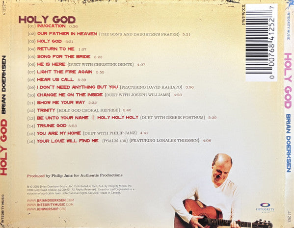 Brian Doerksen - Holy God (CD) - Discogs image 2