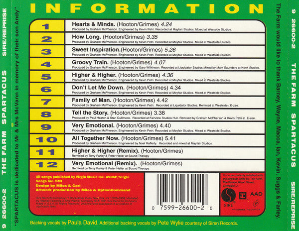 Farm, The - Spartacus (CD) - Discogs image 2